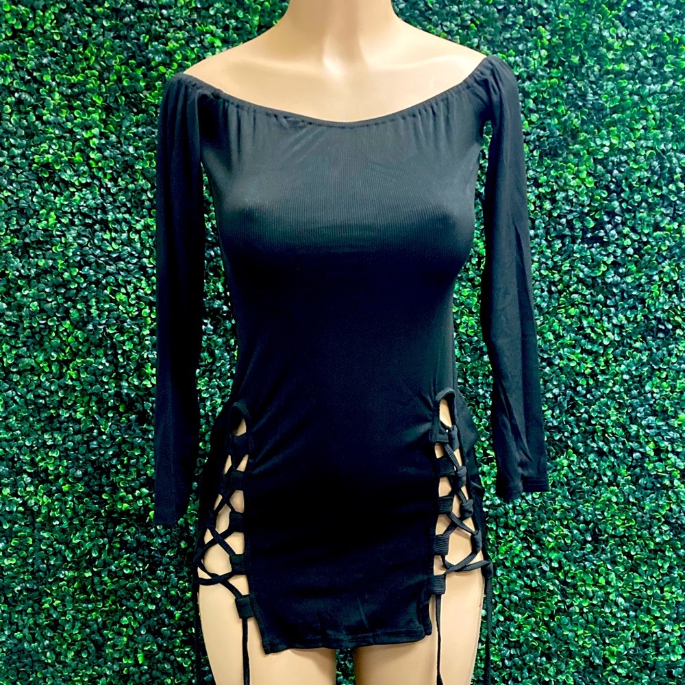 Long sleeve black dress